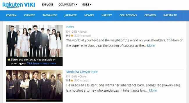 VIKI Geo bloque&oacute; el drama coreano