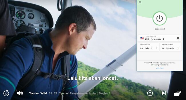 Screenshot of ExpressVPN works on Netflix