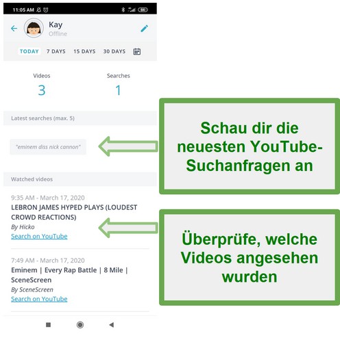 Qustodio Youtube &Uuml;berwachung