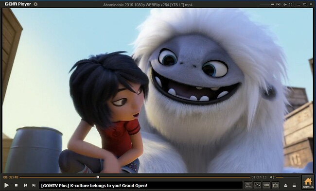На знімку екрана GOM Player