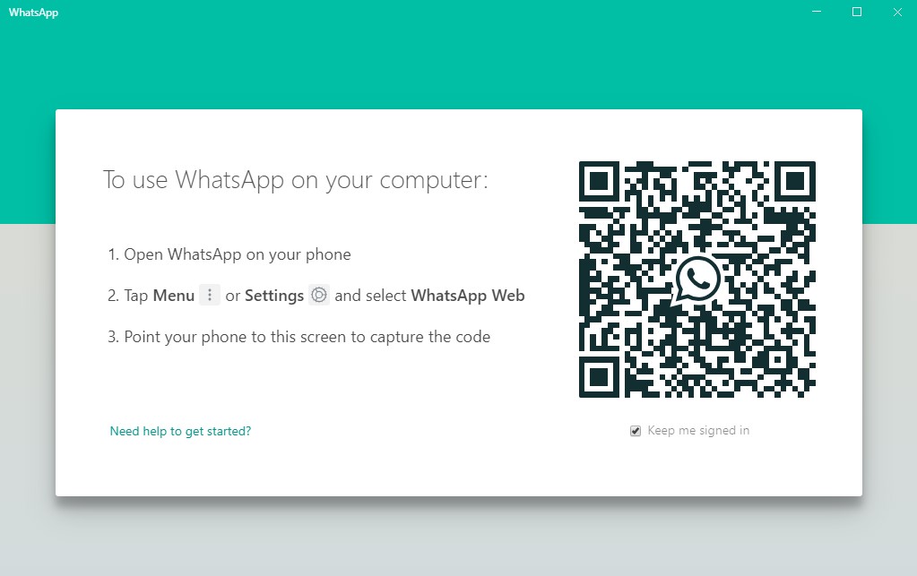 QR-код WhatsApp для Windows
