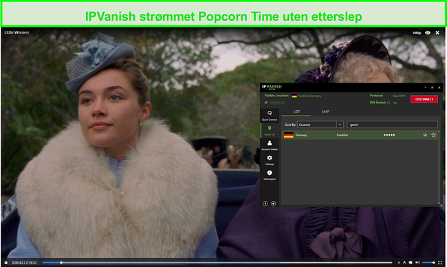 Skjermbilde av IPVanish streaming Little Women p&aring; Popcorn Time