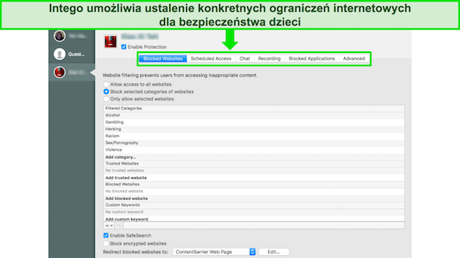 ContentBarrier firmy Intego oferuje r&oacute;żne sposoby zapewnienia bezpieczeństwa dzieciom