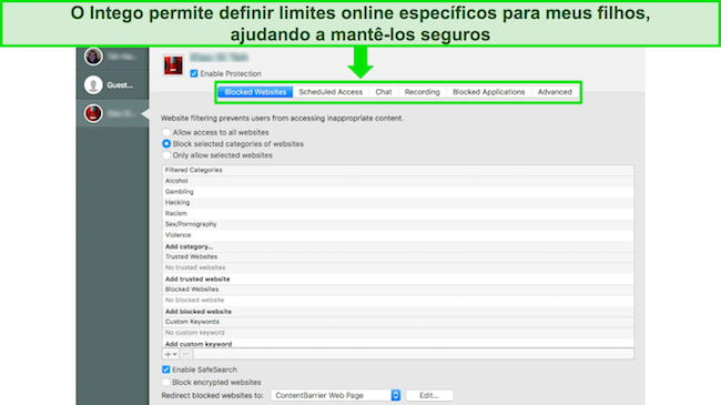 O ContentBarrier da Intego oferece v&aacute;rias maneiras de manter seus filhos seguros