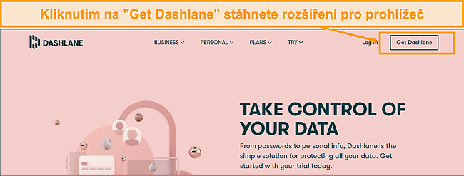 Sn&iacute;mek obrazovky odkazu ke stažen&iacute; Dashlane.