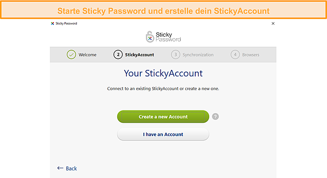 Ausf&uuml;hren des Sticky Password Windows-Setups.