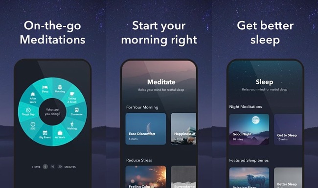 Screenshots from the Simple Habit App