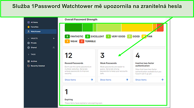 1Password m&aacute; funkci Str&aacute;žn&aacute; věž.