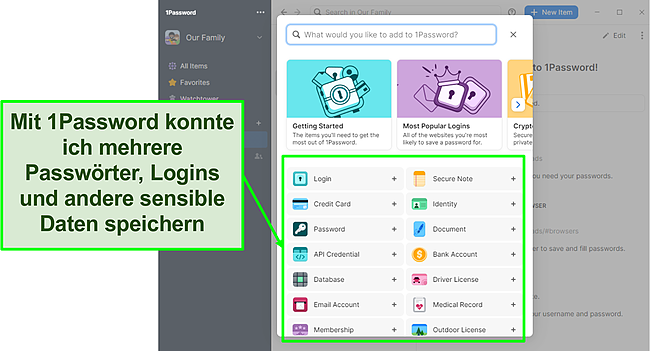 1Password macht es einfach, Passw&ouml;rter hinzuzuf&uuml;gen.