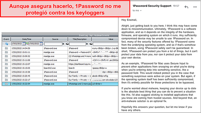 1Problema del registrador de teclas de contrase&ntilde;a.