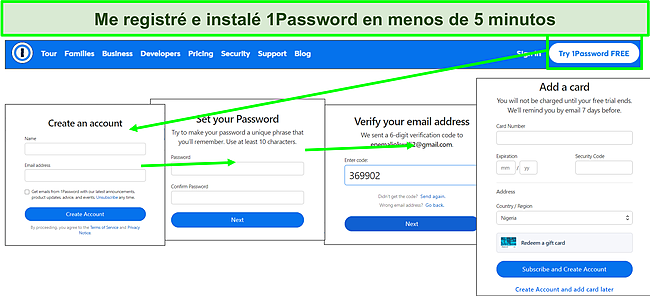 1Password es f&aacute;cil de configurar.