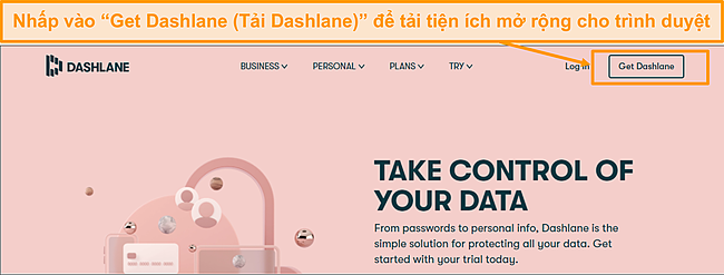Ảnh chụp m&agrave;n h&igrave;nh li&ecirc;n kết tải xuống Dashlane.