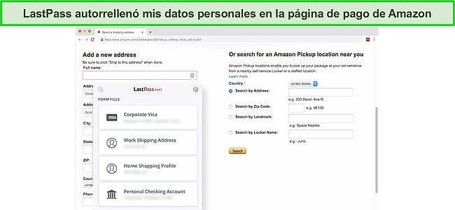 Captura de pantalla de Me impresion&oacute; mucho la funci&oacute;n de autocompletar de LastPass.