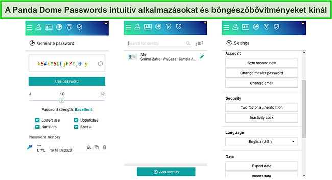 A Panda Dome Passwords intuit&iacute;v alkalmaz&aacute;sai &eacute;s bőv&iacute;tm&eacute;nyei.