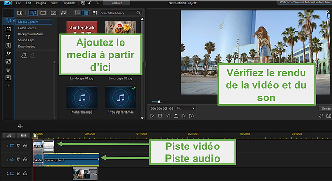 Montage vid&eacute;o PowerDirector.