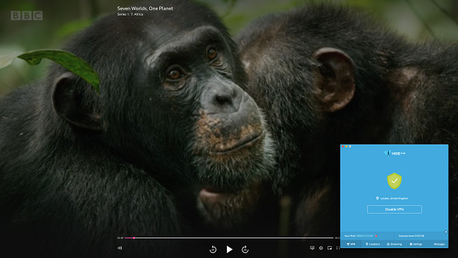 Hide-Me-VPN은 BBC iPlayer의 'Seven Worlds, One Planet'과의 호환성을 선보입니다.