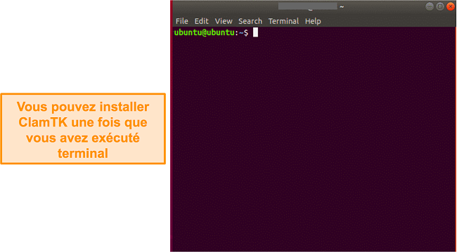 Capture d'&eacute;cran du terminal propre sur Ubuntu