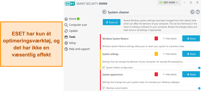 ESETs systemoprydningsv&aelig;rkt&oslash;j