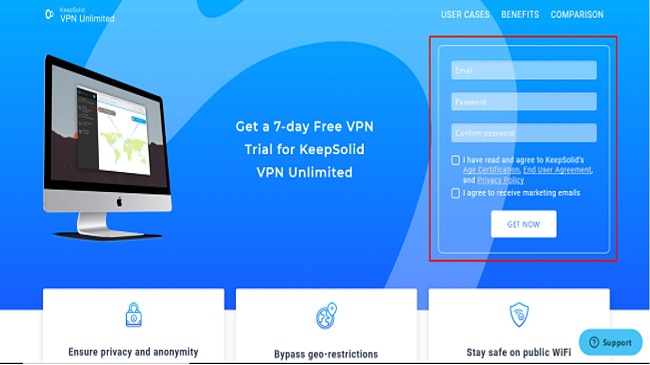 Безлімітна пробна версія VPN