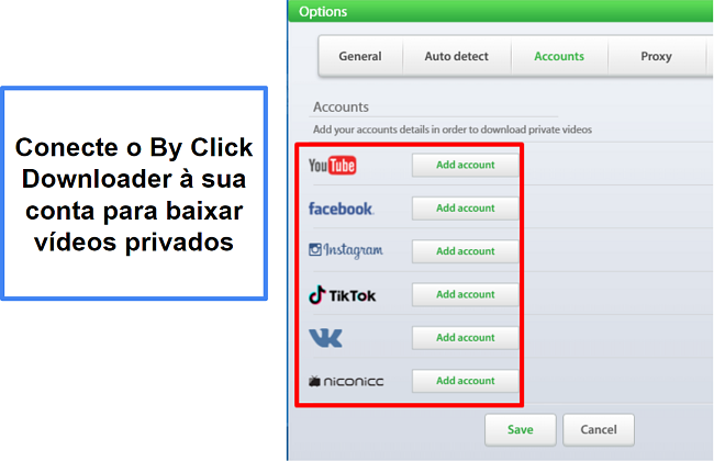 Download de v&iacute;deos privados por clique downloader